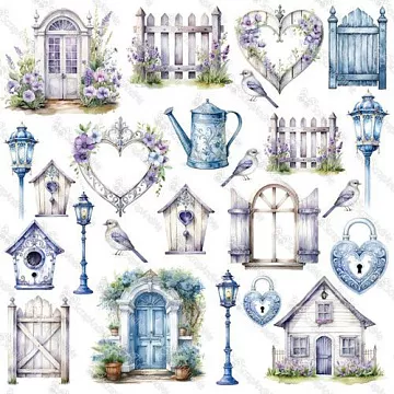 Бумага 30х30 см "Sunday Morning. Elements 10" (ScrapAndMe)