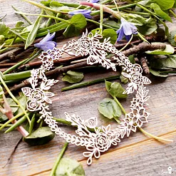 Чипборд "Веночек цветочный 8" (LeoMammy)