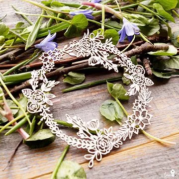 Чипборд "Веночек цветочный 8" (LeoMammy)