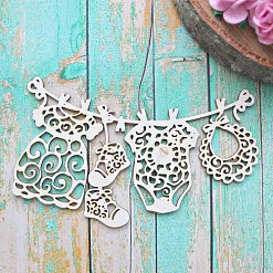 Украшение из чипборда "Гирлянда для девочки" (ScrapКрым)