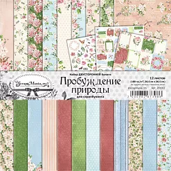 Набор бумаги 30,5х30,5 см "Пробуждение природы", 12 листов (ScrapMania)