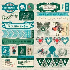 Набор высечек 30х30 см "Solitude" (Authentique) Набор высечек 30х30 см "Solitude" (Authentique)