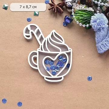 Шейкер "Волшебный снегопад. Чашечка с сердечком. Маленький", 7х8,7 см (ScrapMania)