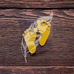 Термотрансферная наклейка "Пяточки 2", цвет золотой (ArtLines)