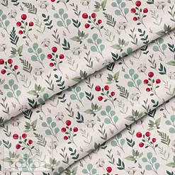 Отрез ткани 79х50 см "Хлопок в ягодах" (Cotton)