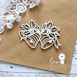 Чипборд "Новогодние колокольчики", 6,8х5 см (LeoMammy) Чипборд "Новогодние колокольчики", 6,8х5 см (LeoMammy)