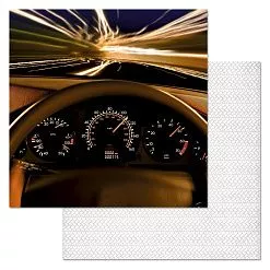 Бумага "Скорость без границ. Приборная панель" (ScrapMania)