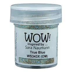 Пудра для эмбоссинга с глиттером "True blue. Настоящий голубой" (WOW)