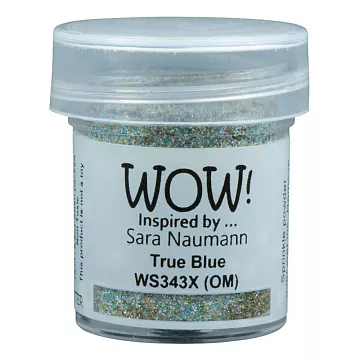 Пудра для эмбоссинга с глиттером "True blue. Настоящий голубой" (WOW)