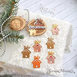 Нож "Новогодние игрушки. Домик", 2,4х3,2 см (ScrapMania)