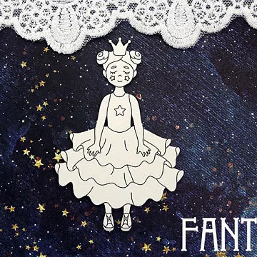 Украшение из чипборда "Маленькая принцесса 1384" (Fantasy)