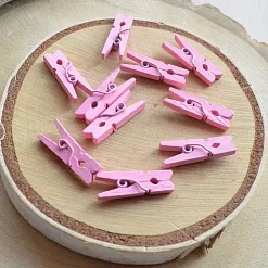 Набор деревянных прищепок "Розовые", 10 шт, 2,5 см Набор деревянных прищепок "Розовые", 10 шт, 2,5 см