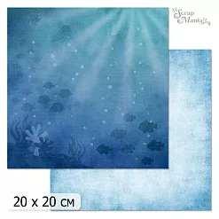 20х20 Бумага "Фономикс. Голубой. Дизайн 4" (ScrapMania)