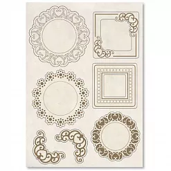 Набор деревянных украшений "Рамки" (Stamperia)