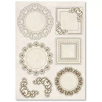 Набор деревянных украшений "Рамки" (Stamperia)