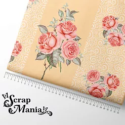 Отрез ткани 75х50 см "Винтаж. Розовые букеты" (ScrapMania)