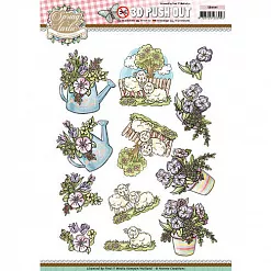 Аппликация бумажная вырубная А4 "Весенняя" Аппликация бумажная вырубная А4 "Весенняя"