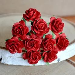 Букет средних розочек "Красный", 1,5 см, 10 шт (Craft) Букет средних розочек "Красный", 1,5 см, 10 шт (Craft)