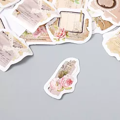 Набор наклеек "Розы и письма", 46 шт