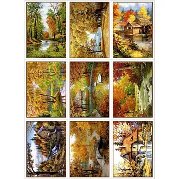 Скрап-карта А4 "Осенние пейзажи" (ScrapMania)
