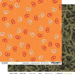 Бумага 20х20 см "Золотой желудь. Крендель счастья" (PaperHome)