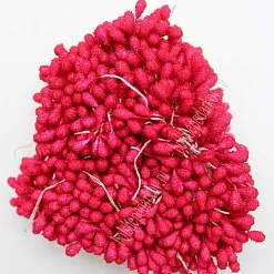 Тычинки сахарные "Двусторонние. Алые", 6 см, 200 шт