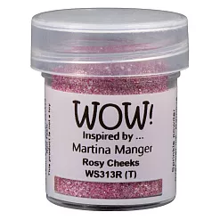 Пудра для эмбоссинга с глиттером "Rosy cheeks. Розовые щеки" (WOW)