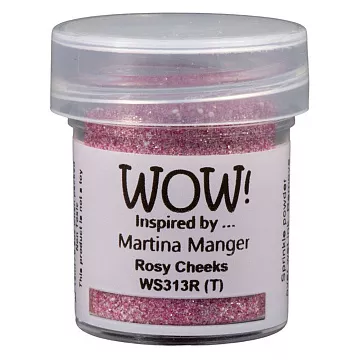 Пудра для эмбоссинга с глиттером "Rosy cheeks. Розовые щеки" (WOW)