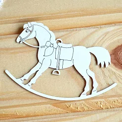 Украшение из чипборда "Лошадка-качалка" (Просто небо)