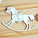 Украшение из чипборда "Лошадка-качалка" (Просто небо)