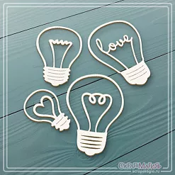 Чипборд "Лампочки", 2,3х3,4 см (СкрапМагия) Чипборд "Лампочки", 2,3х3,4 см (СкрапМагия)