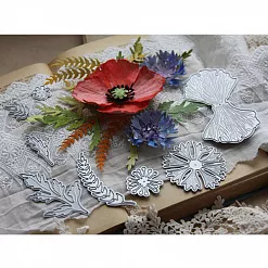 Нож "Васильково-маковое поле", 5х8,5 см (Scrapfriend)