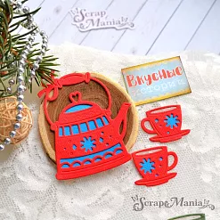 Нож "Чаепитие. С фруктами", 5,1х6,8 см (ScrapMania)