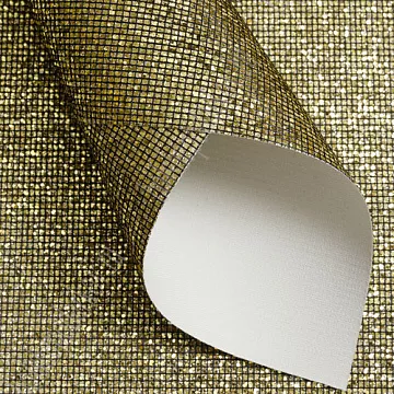 Отрез экокожи А4 с глиттером "Квадратики. Золото"