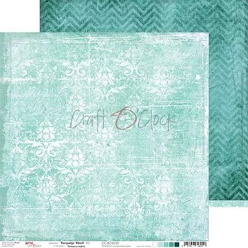 Бумага 30х30 см "Turquoise mood 02" (CraftO'clock)