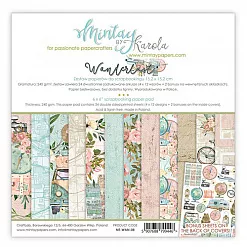 Набор бумаги 15х15 см "Wanderlust", 24 листа (Mintay)