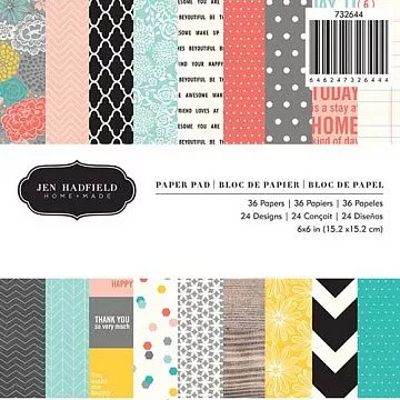 Набор бумаги 15х15 см "Jen Hadfield", 36 листов (Pebbles)