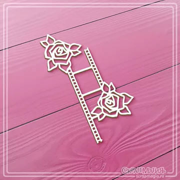 Чипборд "Фотопленка с розами", 7,2х4 см (СкрапМагия)