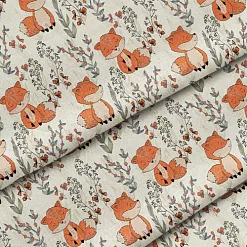 Отрез ткани 79х50 см "Лисички" (Cotton)