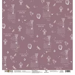 Набор бумаги 30х30 см "Винтажные рецепты", 11 листов (MonaDesign)
