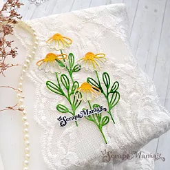 Нож "Длинные растения. Цветок ромашки", 3,8х7,9 см (ScrapMania) Нож "Длинные растения. Цветок ромашки", 3,8х7,9 см (ScrapMania)