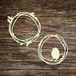 Набор украшений из чипборда "Гнёзда 2" (Белкин дом)