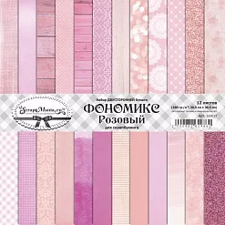 Набор бумаги 30,5х30,5 см "Фономикс. Розовый", 12 листов (ScrapMania) Набор бумаги 30,5х30,5 см "Фономикс. Розовый", 12 листов (ScrapMania)