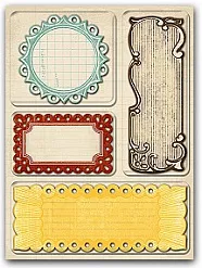 Набор вырубок "Дикий шафран. Карточки для журналинга" (K&Company)