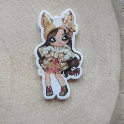 Акриловое украшение "Девочка 16", 2х3,7 см