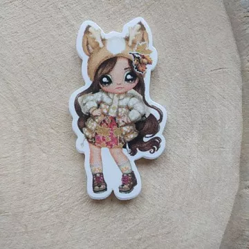 Акриловое украшение "Девочка 16", 2х3,7 см