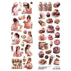 Лист с картинками 10х30 см "Кондитерское искусство" (ScrapMania)