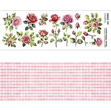 Лист с картинками 10х30 см "Цветы. Чайная роза" (ScrapMania)