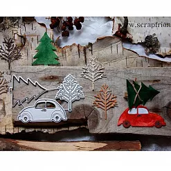 Нож "Машинка в лесу", 6х2,5 см (Scrapfriend) Нож "Машинка в лесу", 6х2,5 см (Scrapfriend)