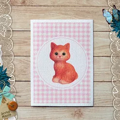 Тканевая карточка "Кудряшка. Котенок" (ScrapMania)